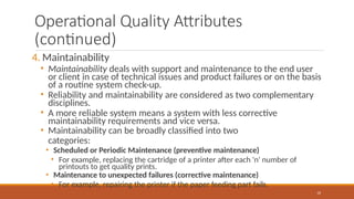 Operational Quality Attributes Embedded system design introduction to the instructions set MODULE2_ESD ...