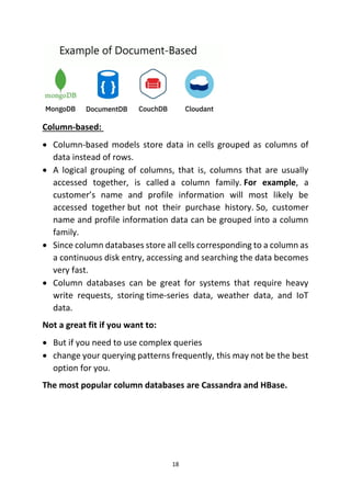 Column Based Kit Means Example IBM Data Analytics Module 2 Overview of data Repositories. | PDF