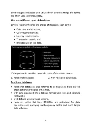 Data Repositories Overview IBM Data Analytics Module 2 Overview of data Repositories. | PDF