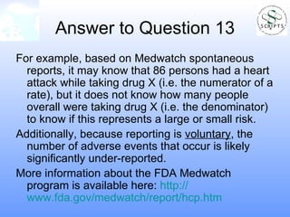 Medwatch Example Module 2 Final June 2007 | PPT