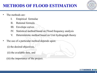 Flood estimation of ungauged catchments | PPTX