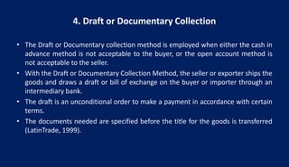 Documentary Collection Order Draft Finance Function,Different types of Accounts for NRI, Methods of IN ...