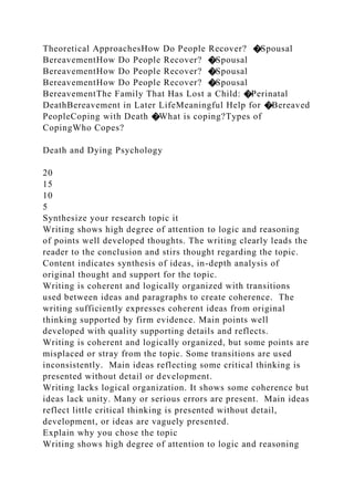 Module 2 Grief & Coping Part 1 The Dying Process .docx