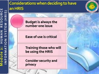 Module2 human resource information system | PPTX