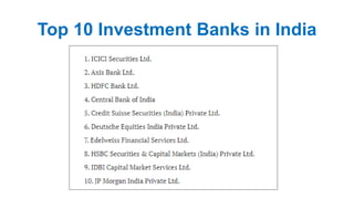 Top 10 Investment Banks in India
 