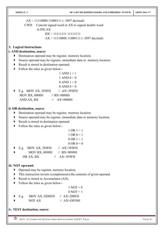 Module 2 instruction set | PDF
