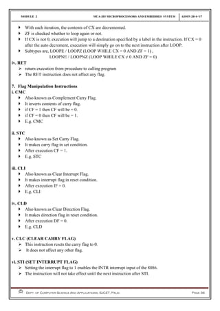 Module 2 instruction set | PDF
