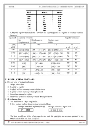 Module 2 instruction set | PDF