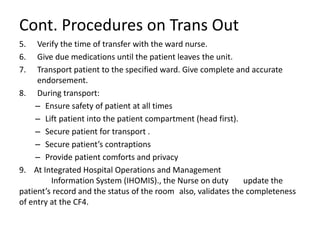 Ward Transfer Guidelines Module 2 KEY POLICIES.pptx