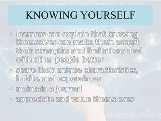KNOWING YOURSELF
 