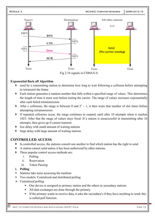 Csma/cd Backoff Algorithm Module 2 lan,data link layer | PDF