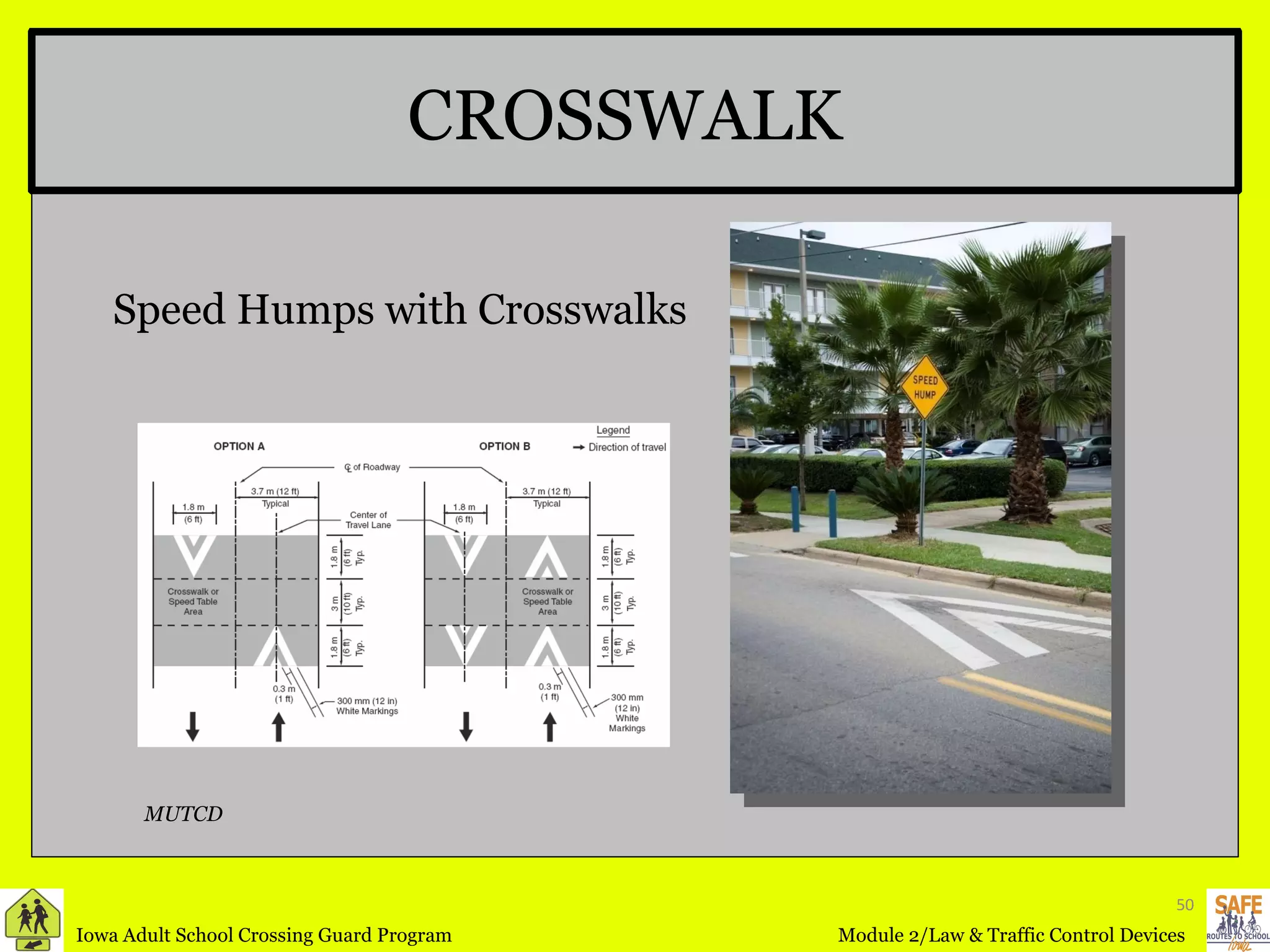 CROSSWALK Speed Humps with Crosswalks MUTCD 