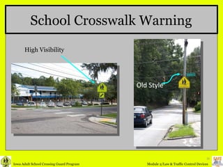 School Crosswalk Warning Old Style High Visibility 