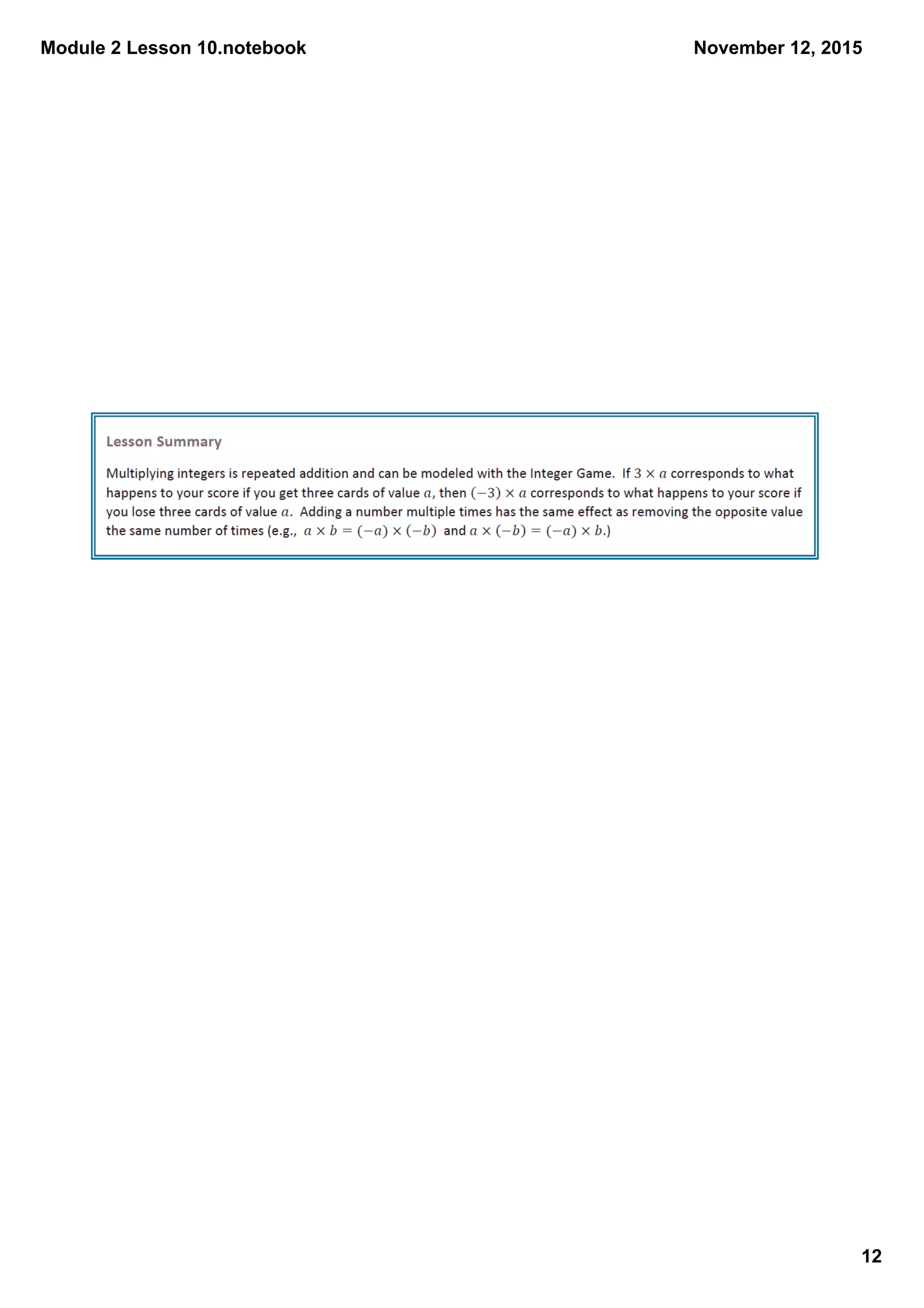 Module 2 Lesson 10.notebook
12
November 12, 2015