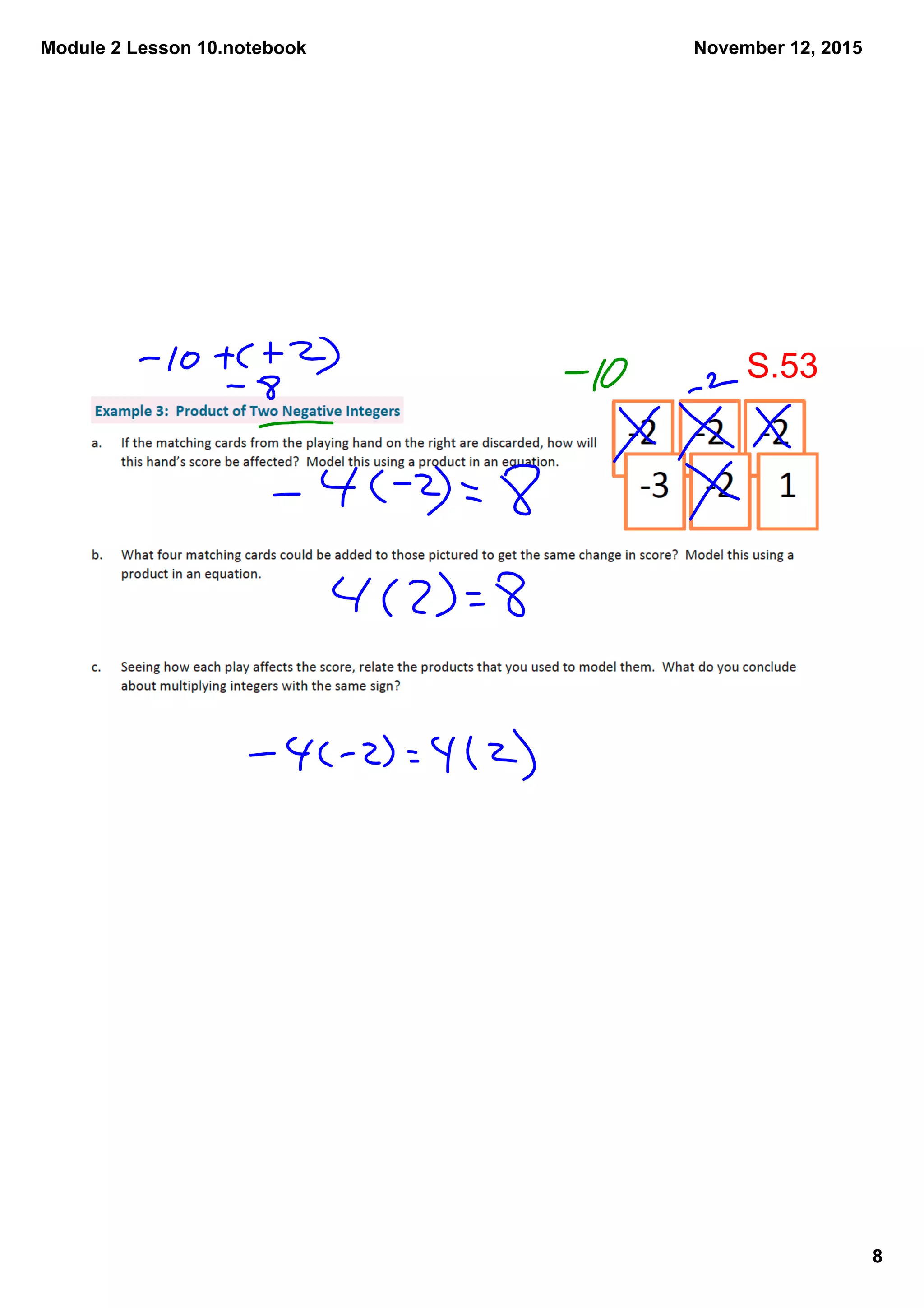 Module 2 Lesson 10.notebook
8
November 12, 2015
S.53