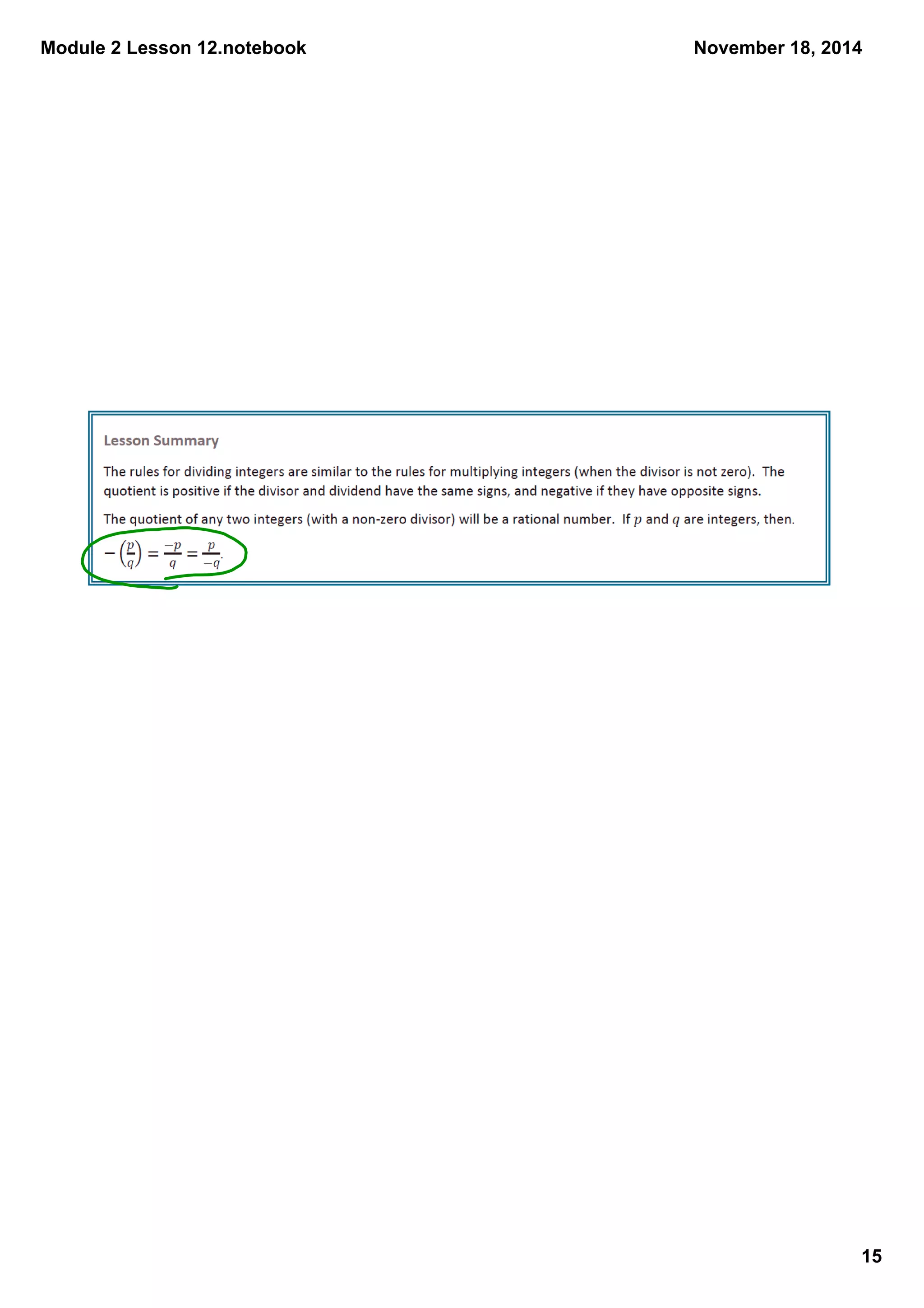 Module 2 Lesson 12.notebook 
November 18, 2014 
15 
 