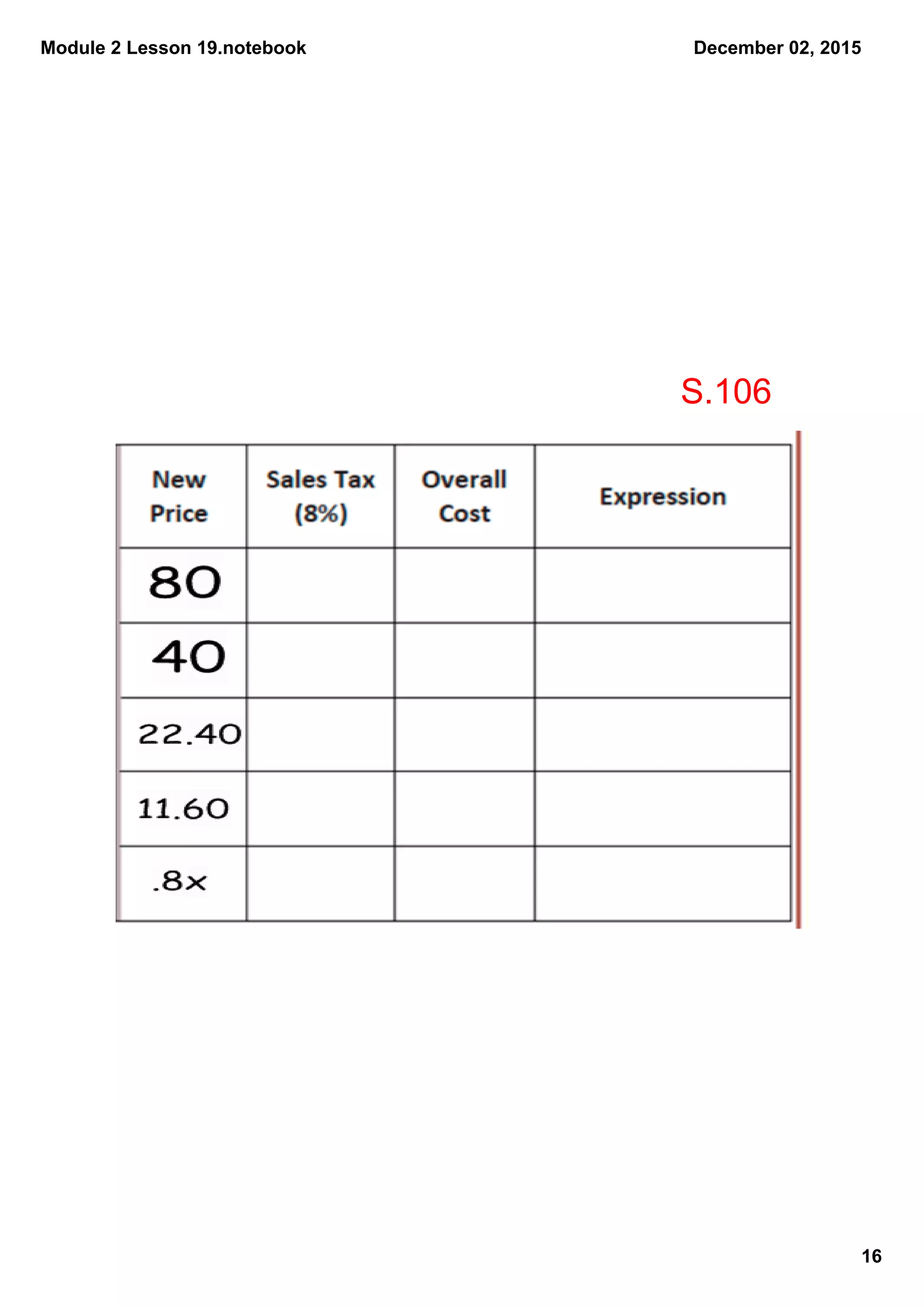 Module 2 Lesson 19.notebook
16
December 02, 2015
S.106
 
