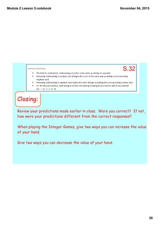 Module 2 lesson 5 | PDF