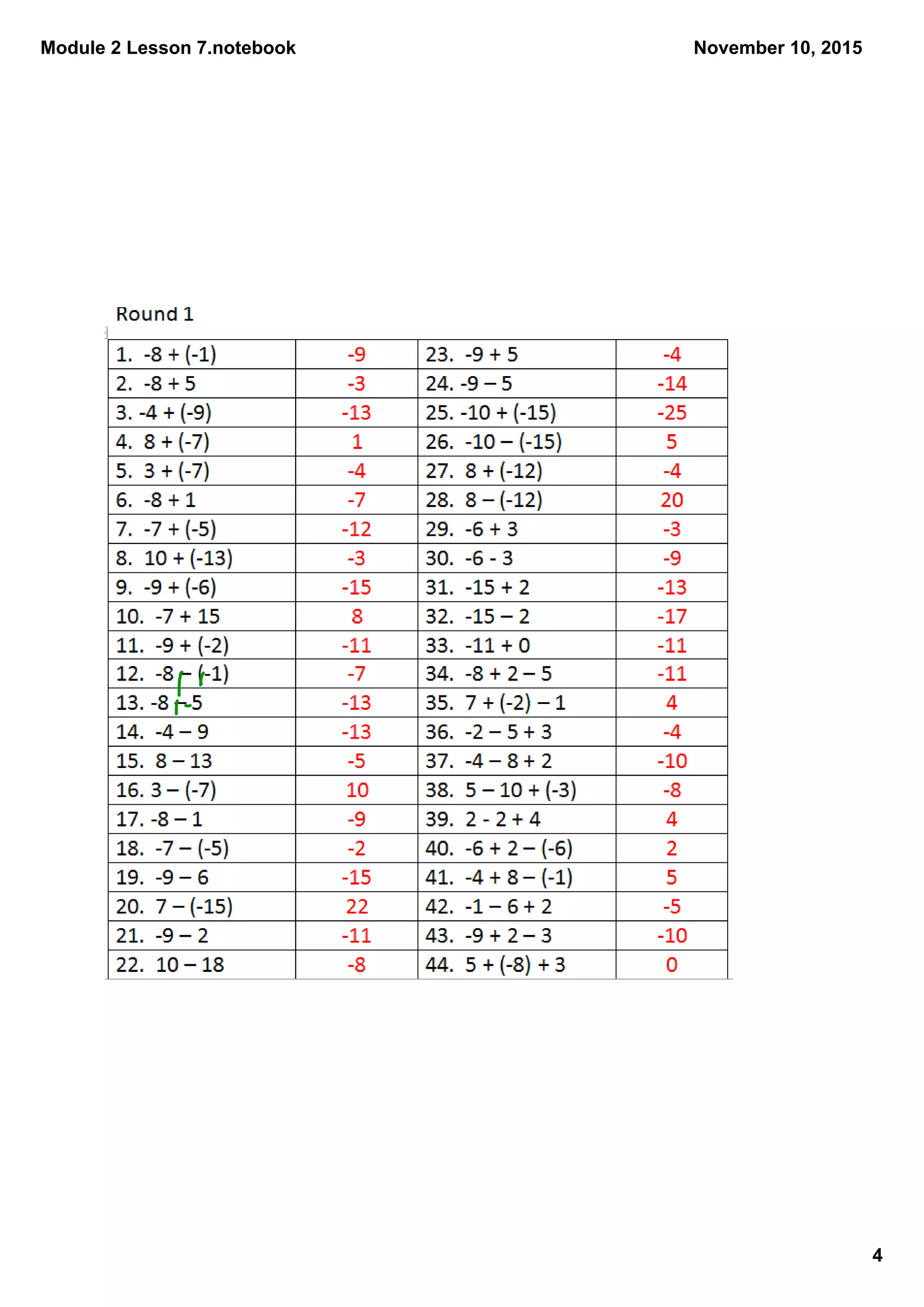 Module 2 Lesson 7.notebook
4
November 10, 2015
 