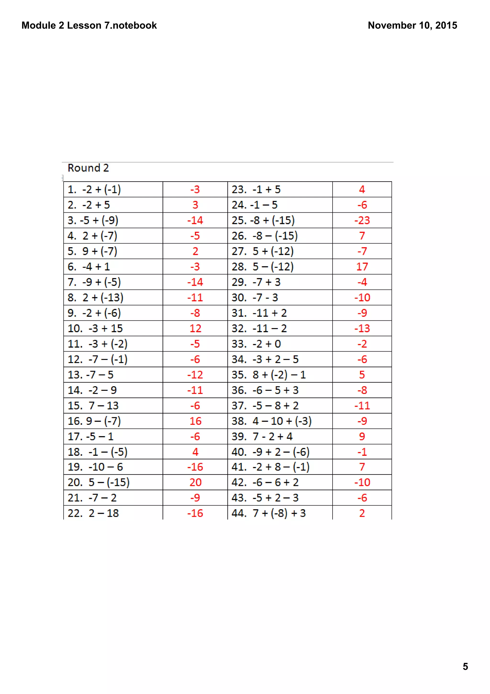 Module 2 Lesson 7.notebook
5
November 10, 2015
 