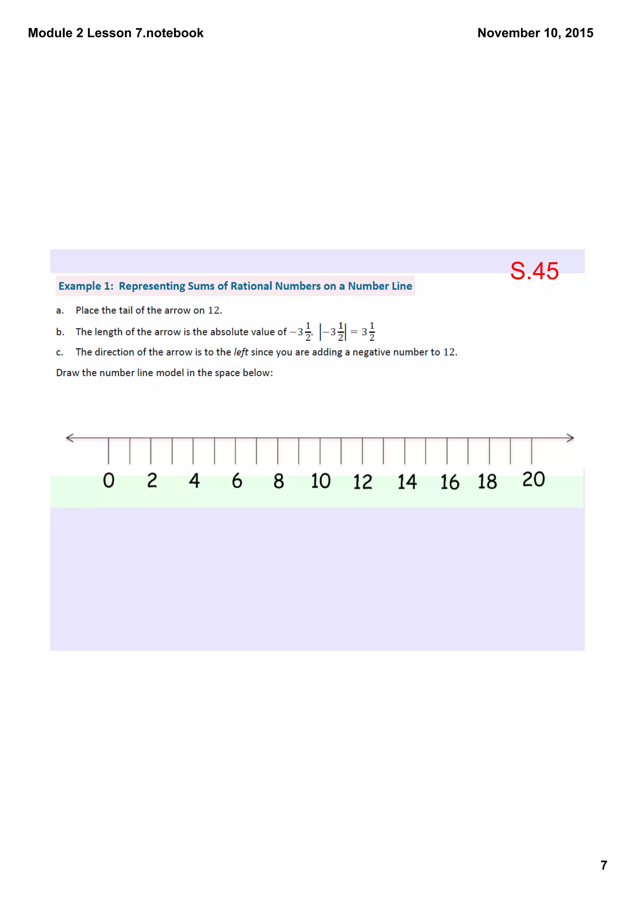 Module 2 Lesson 7.notebook
7
November 10, 2015
S.45
 