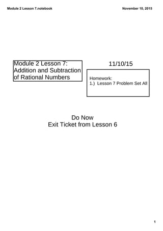 Module 2 lesson 7 | PDF
