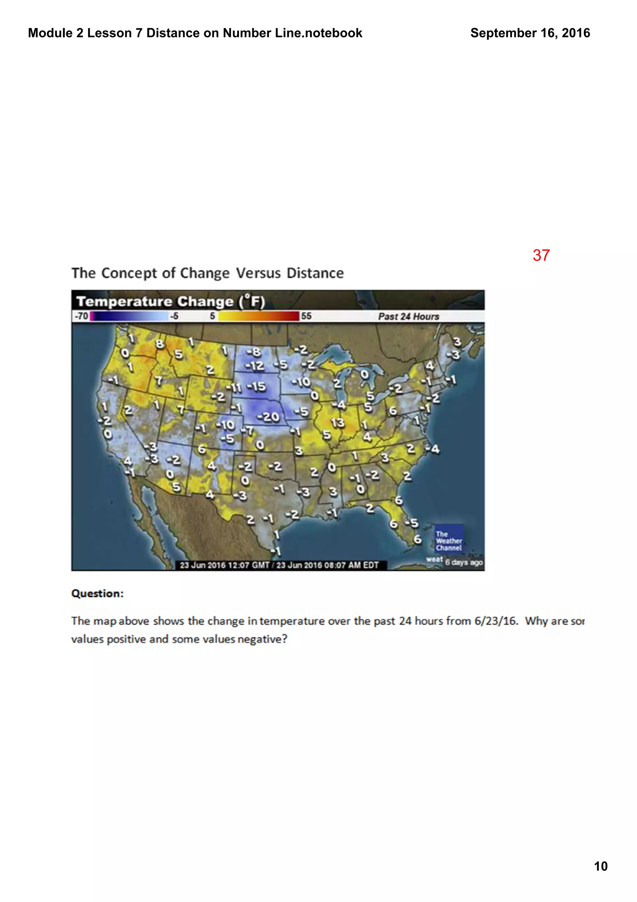 Module 2 Lesson 7 Distance on Number Line.notebook
10
September 16, 2016
37