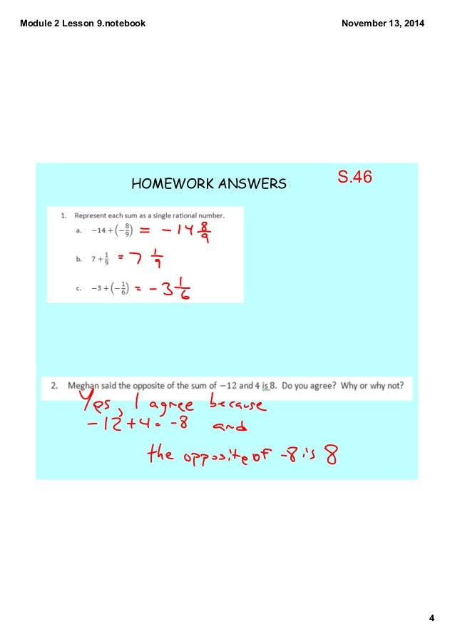 module 2 lesson 9 homework answers