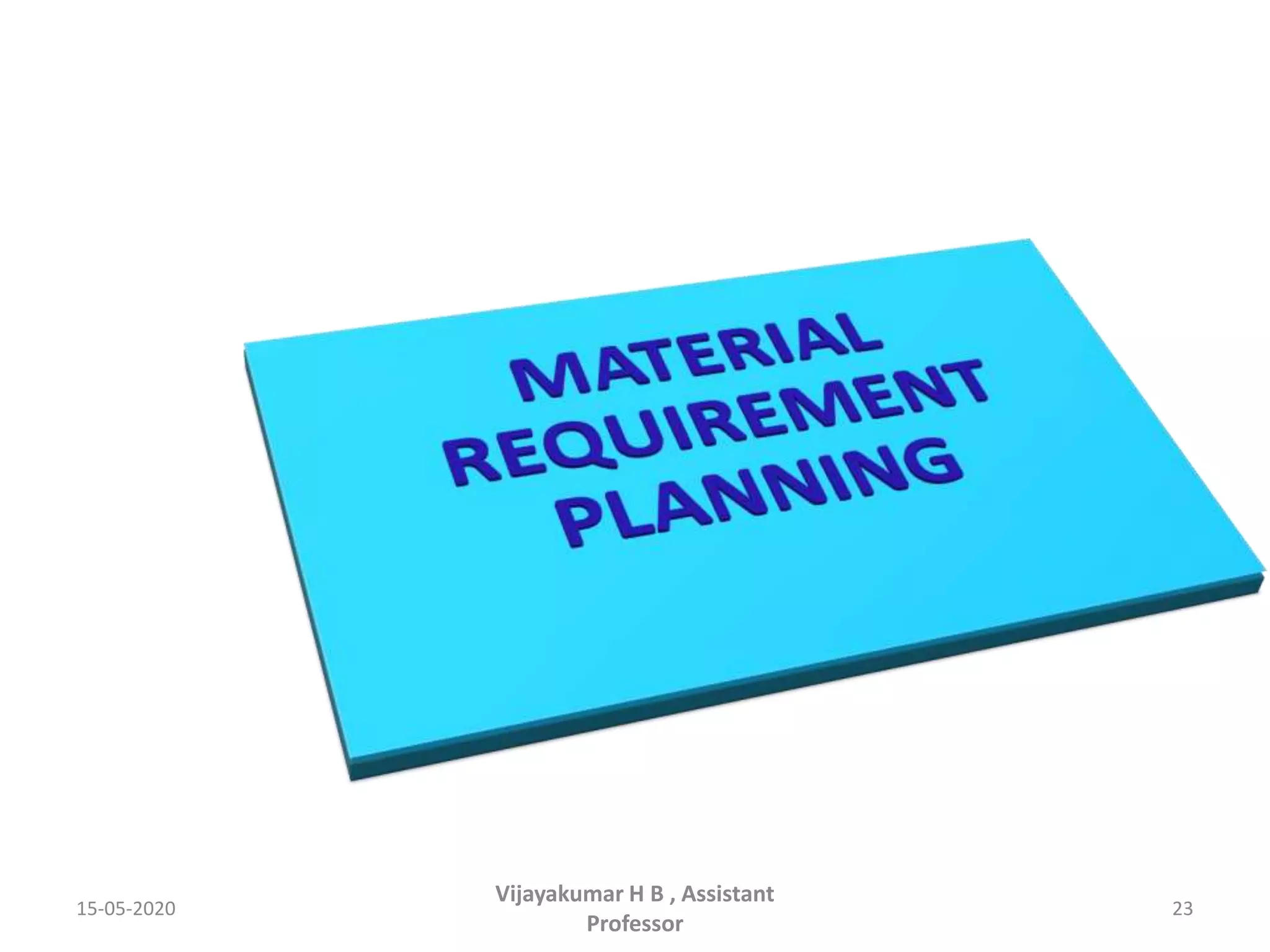 15-05-2020 23
Vijayakumar H B , Assistant
Professor
 