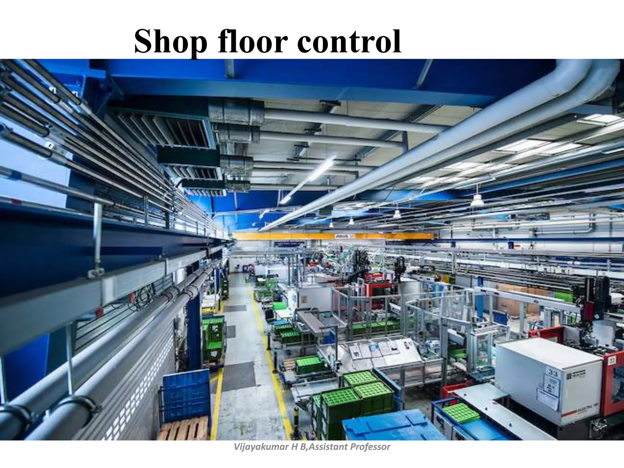 Vijayakumar H B,Assistant Professor
Shop floor control
 