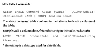 Alter Table Commands
 