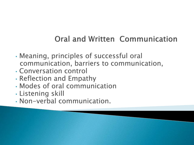 oral and written communication | PPTX | Parenting Babies and Toddlers ...