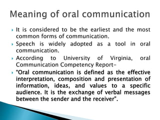 oral and written communication | PPTX