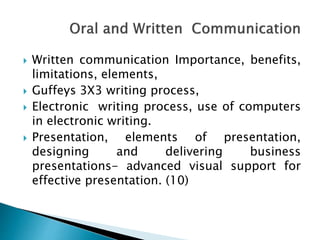 oral and written communication | PPTX