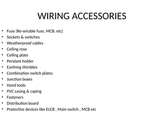 Introduction, Distribution of energy in a Building, PVC Casing and ...