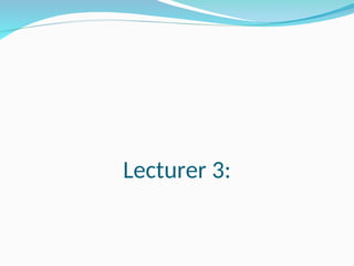 Lecturer 3:
 