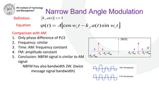 Nbfm Modulation communication systems ppt on Frequency modulation | PPTX