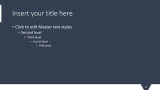 Insert your title here
• Click to edit Master text styles
• Second level
• Third level
• Fourth level
• Fifth level
92
 