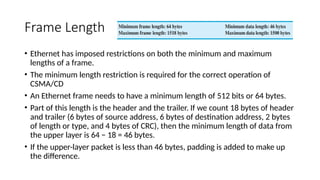 Frame Data Length Computer networks module 2 data link layer | PPTX
