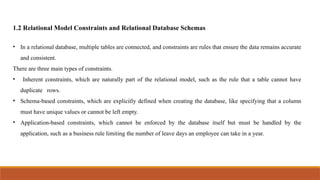 Comprehensive Overview of the Relational Database Model and Constraints ...