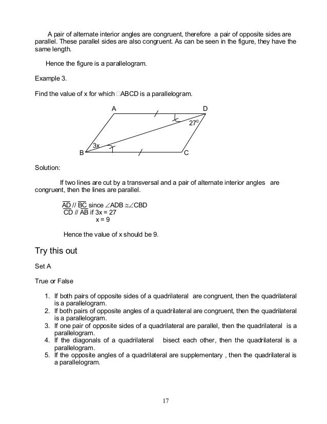 Module 2 Properties Of Quadrilaterals