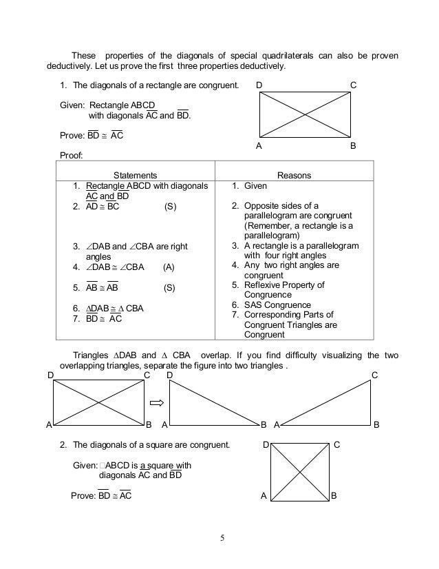 Module 2 properties of quadrilaterals