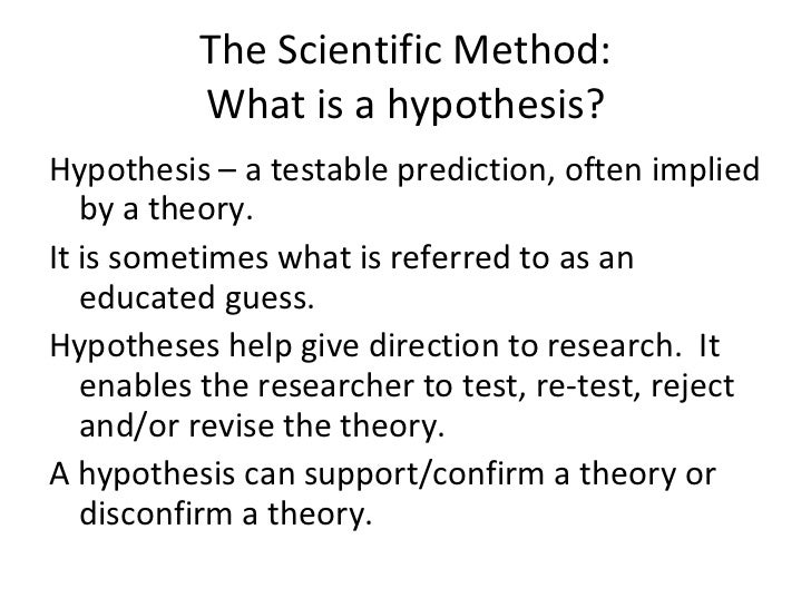what is a testable explanation for a question or problem called