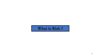 What is Risk ?
2
 