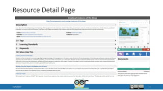 Resource Detail Page
10/9/2017 11
 
