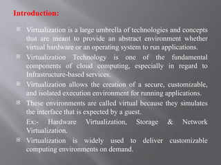 Module_2_Virtualisation and its concepts | PPTX