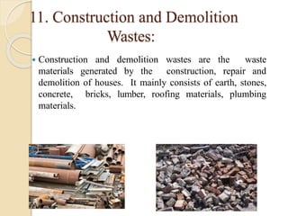 CLASSIFICATION OF SOLID WASTES | PPTX