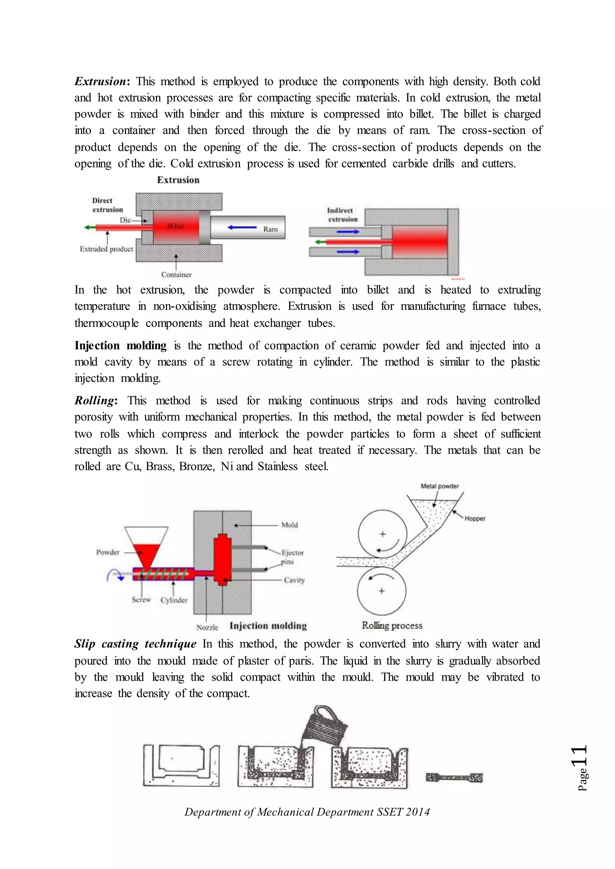 powder metallurgy and micromachining notes | DOCX