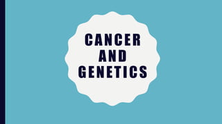 CANCER
AND
GENETICS
 