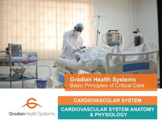 CARDIOVASCULAR SYSTEM ANATOMY
& PHYSIOLOGY
Gradian Health Systems
Basic Principles of Critical Care
CARDIOVASCULAR SYSTEM
 